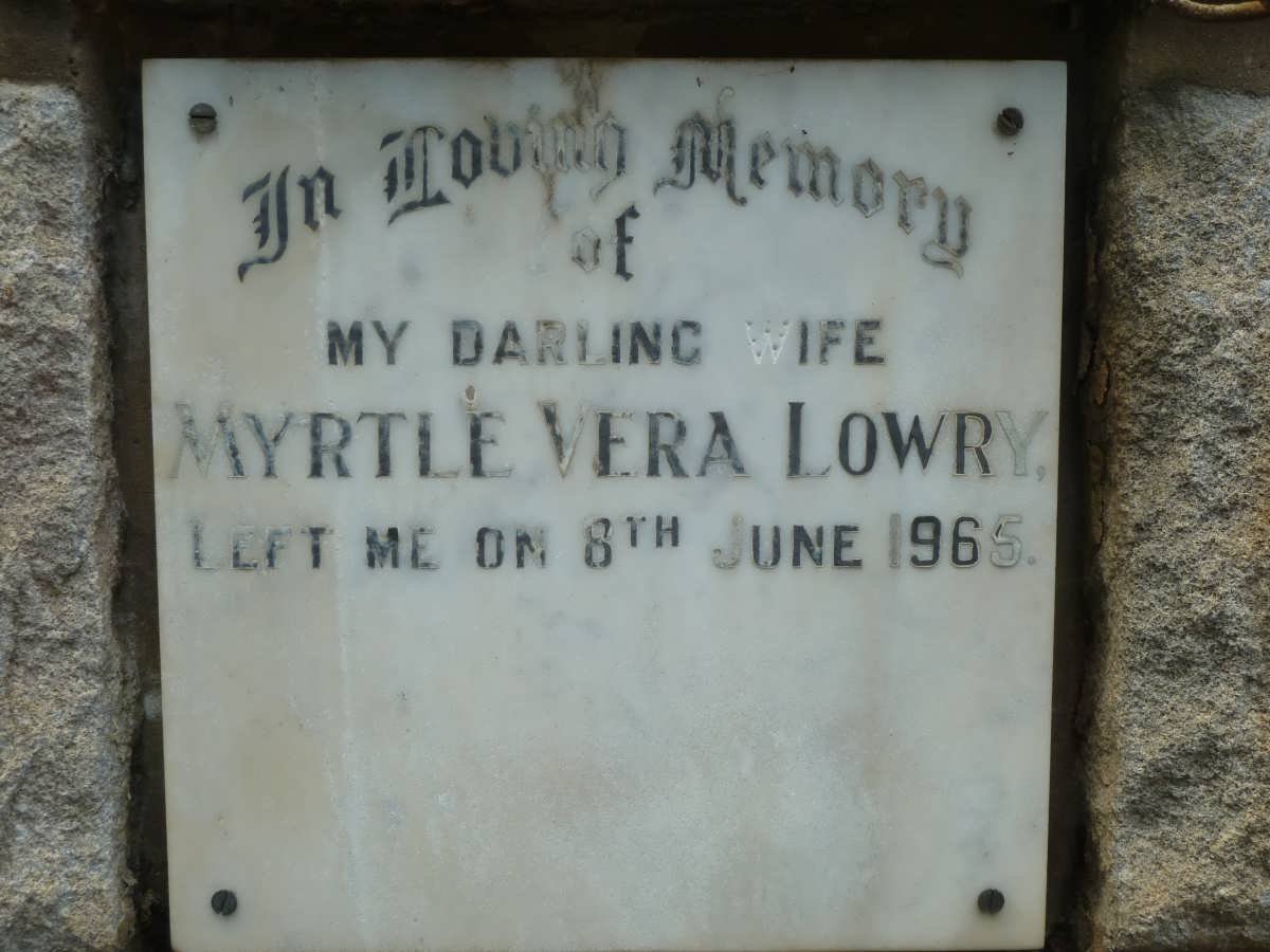 LOWRY Myrtle Vera -1965
