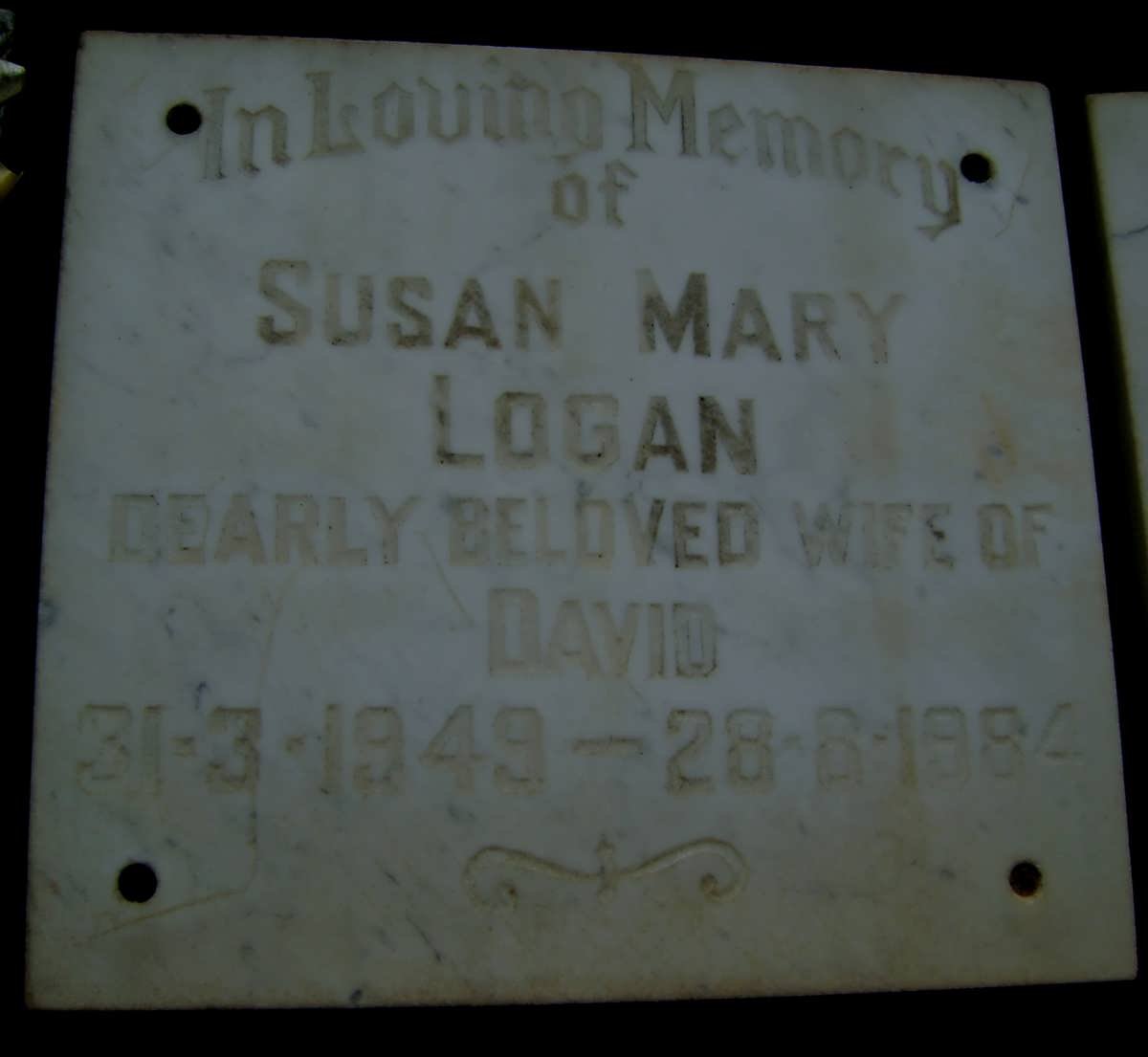 LOGAN Susan Mary 1949-1984