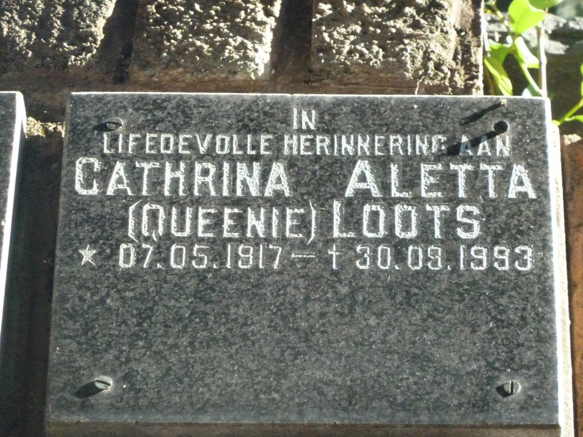 LOOTS Cathrina Aletta 1917-1993