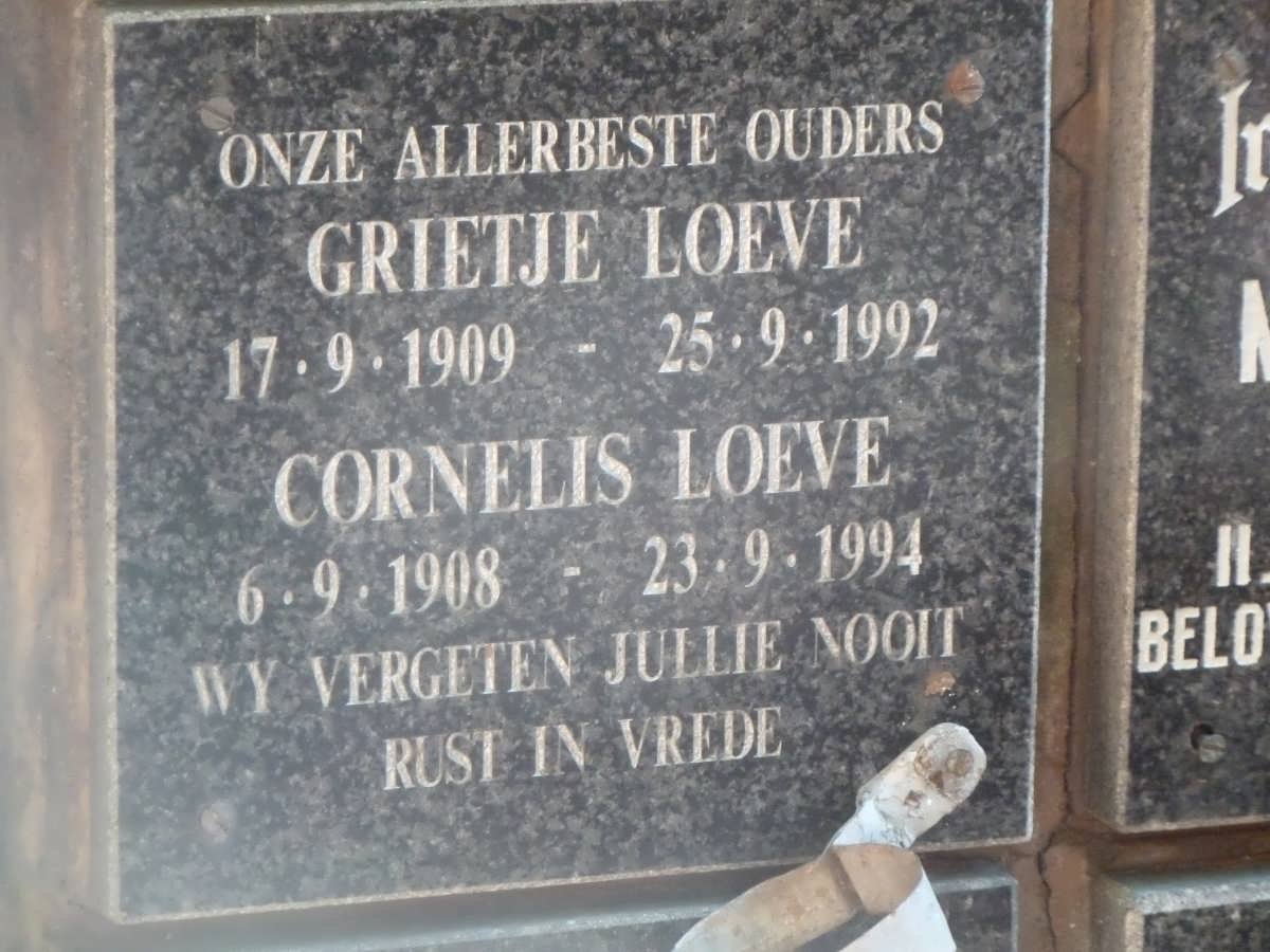 LOEVE Cornelis 1908-1994 &amp; Grietje 1909-1992
