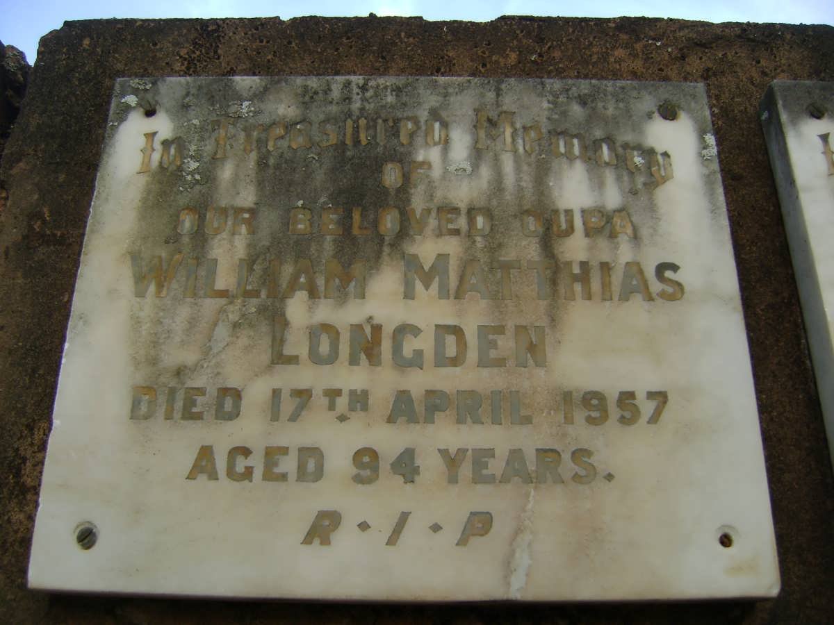 LONGDEN William Matthias -1957