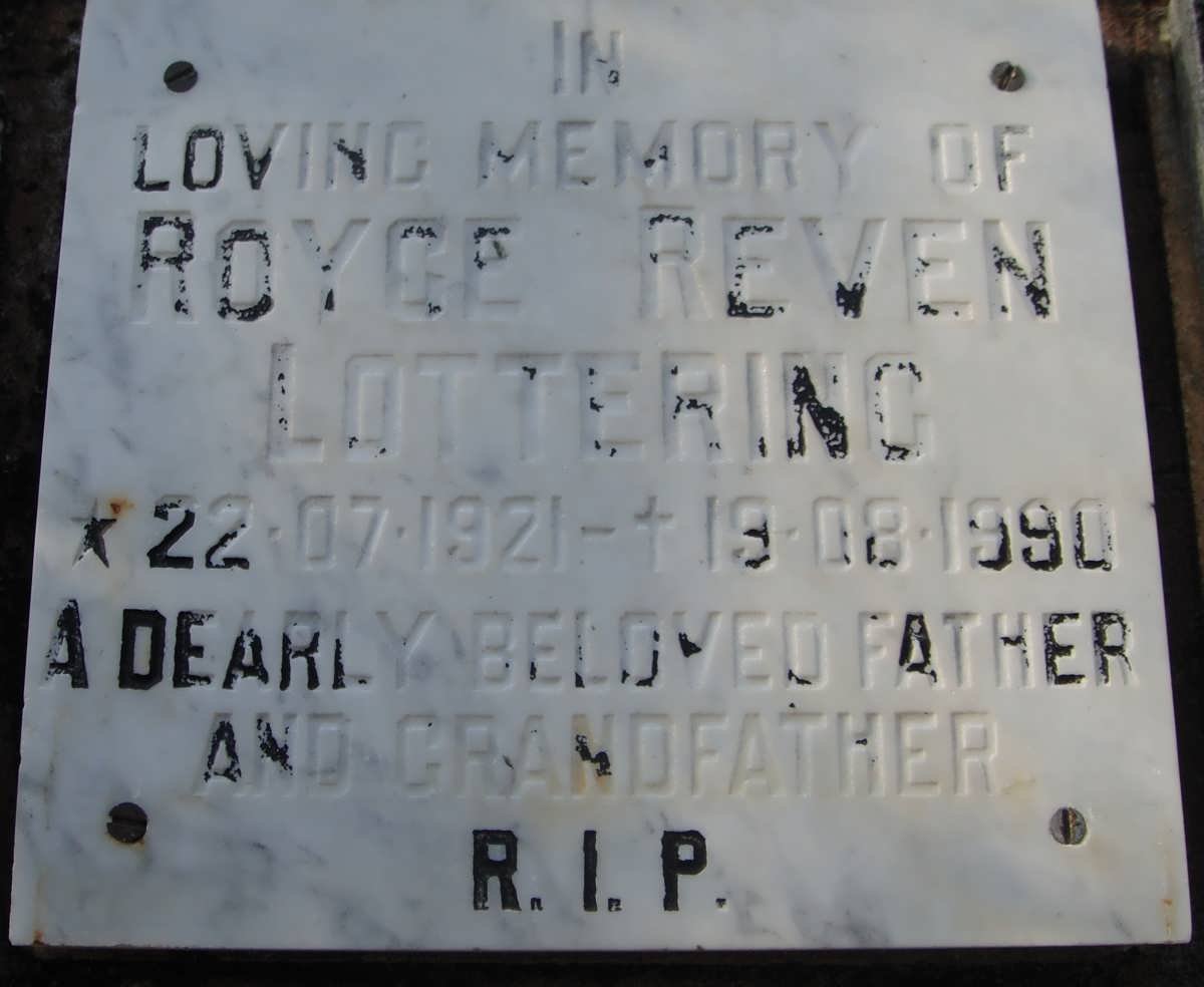 LOTTERING Royce Reven 1921-1990