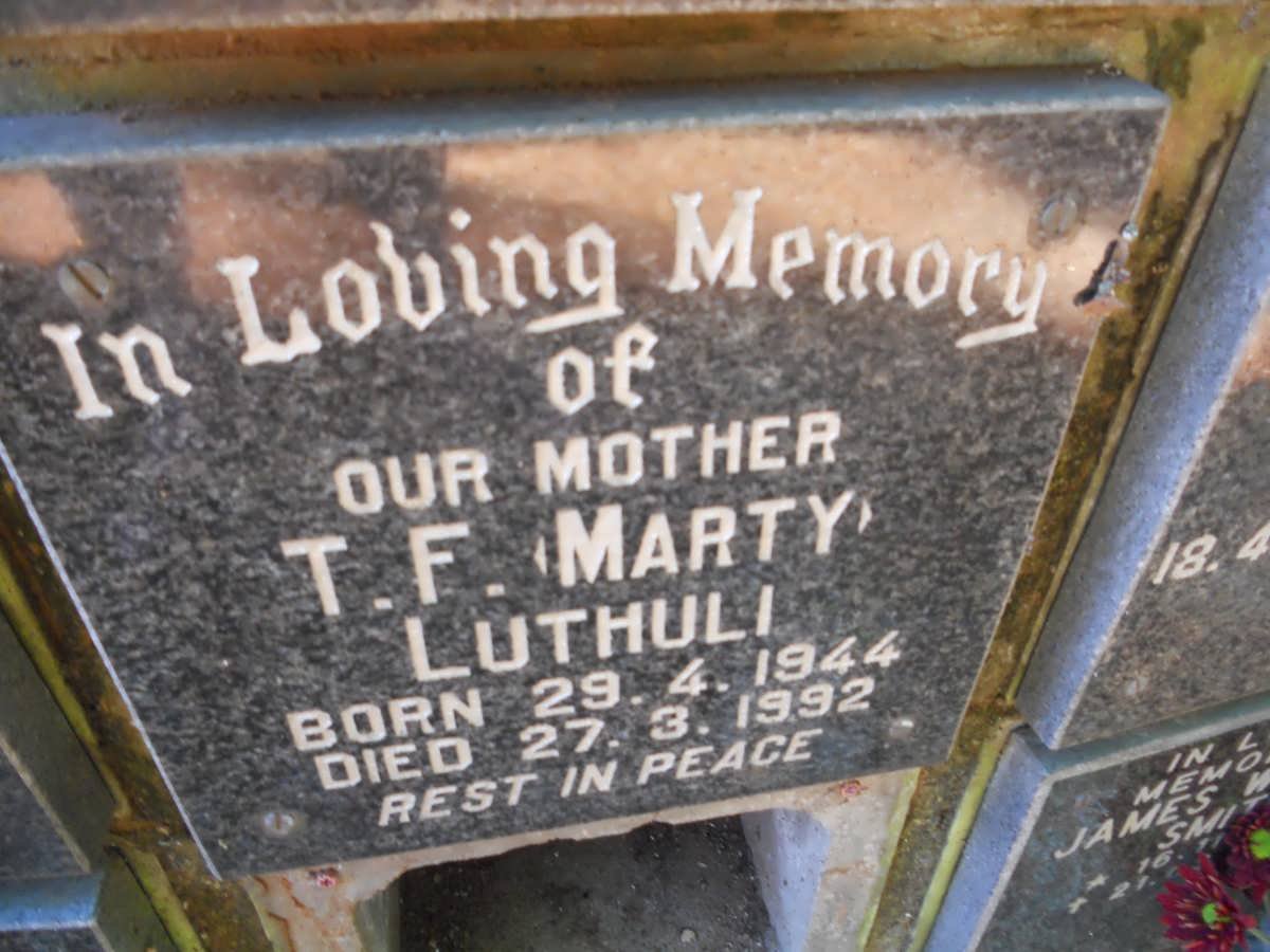 LUTHULI T.F. 1944-1992