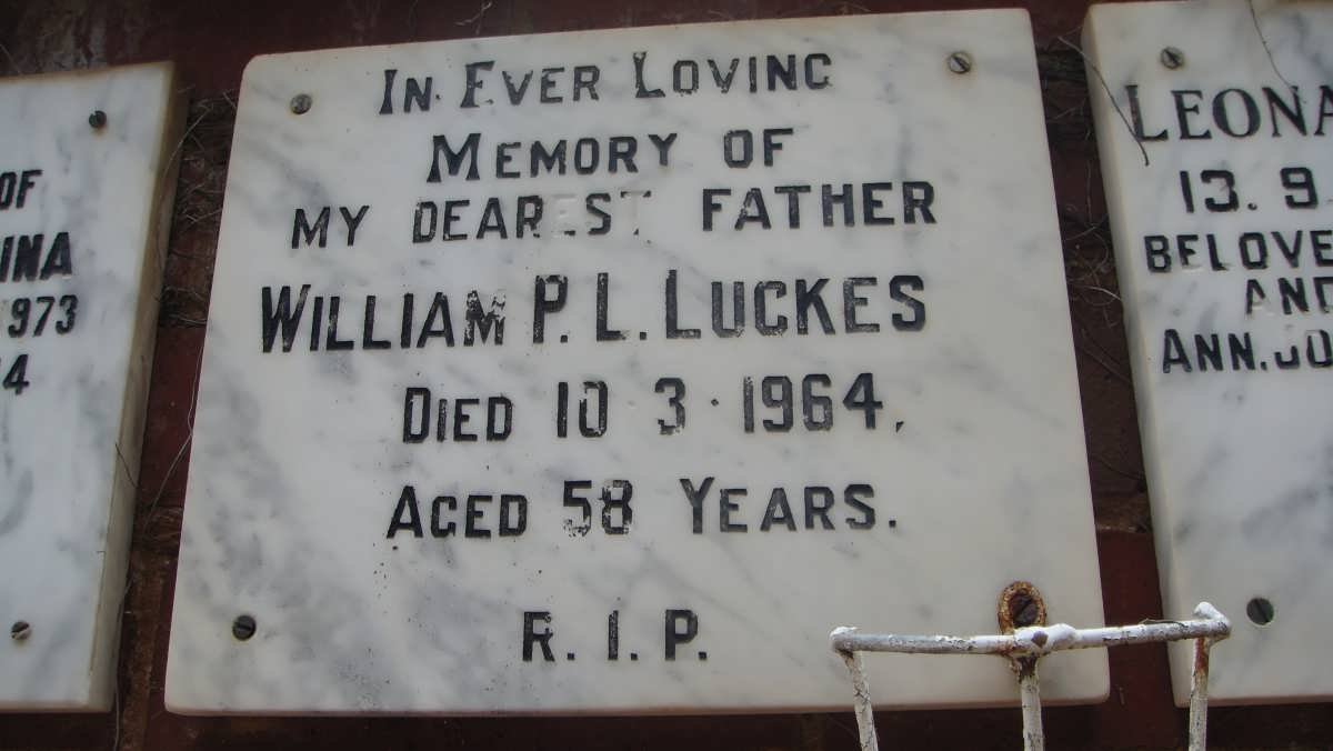 LUCKES William P.L. -1964