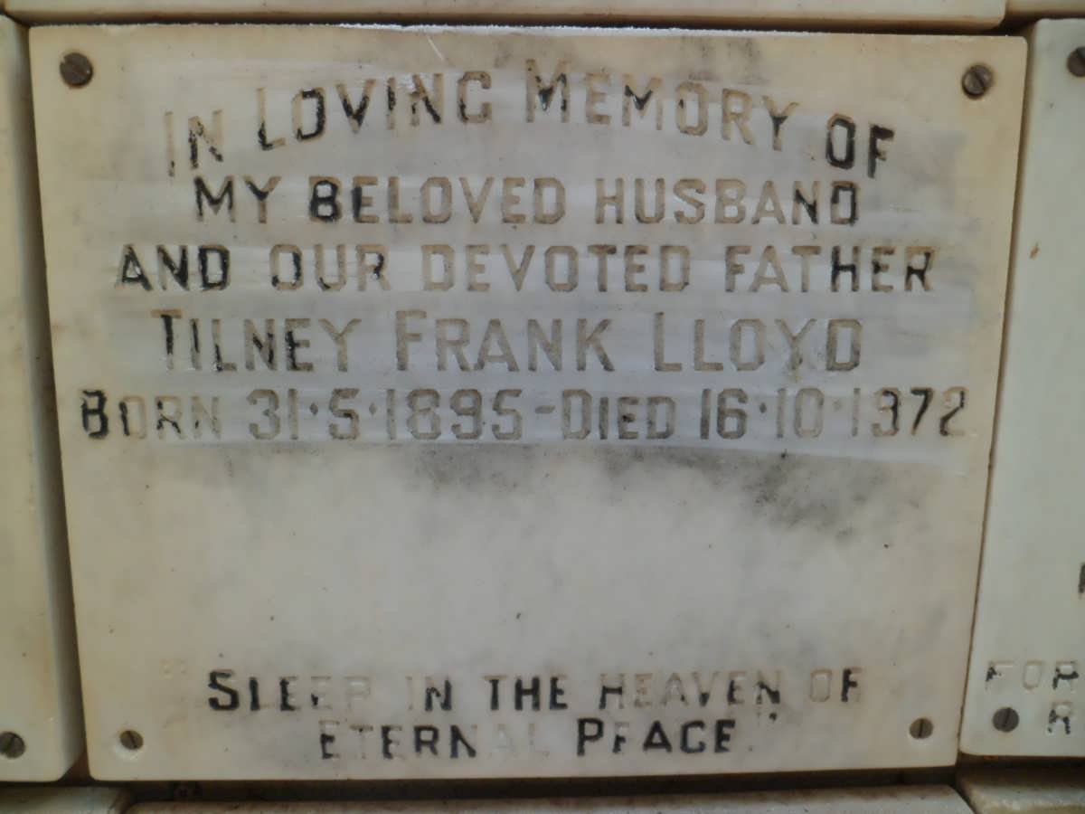 LLOYD Tilney Frank 1895-1972