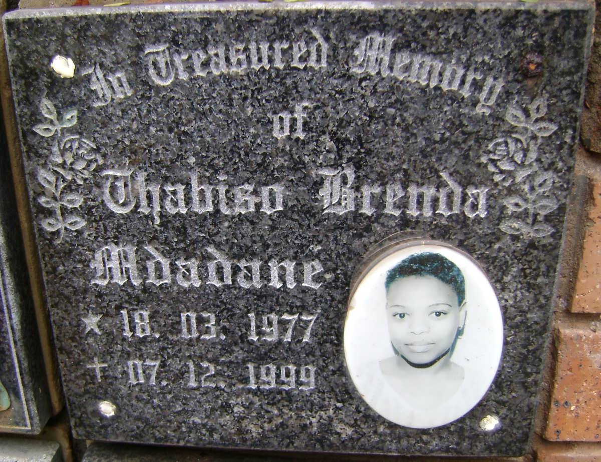 MDADANE Thabiso Brenda 1977-1999