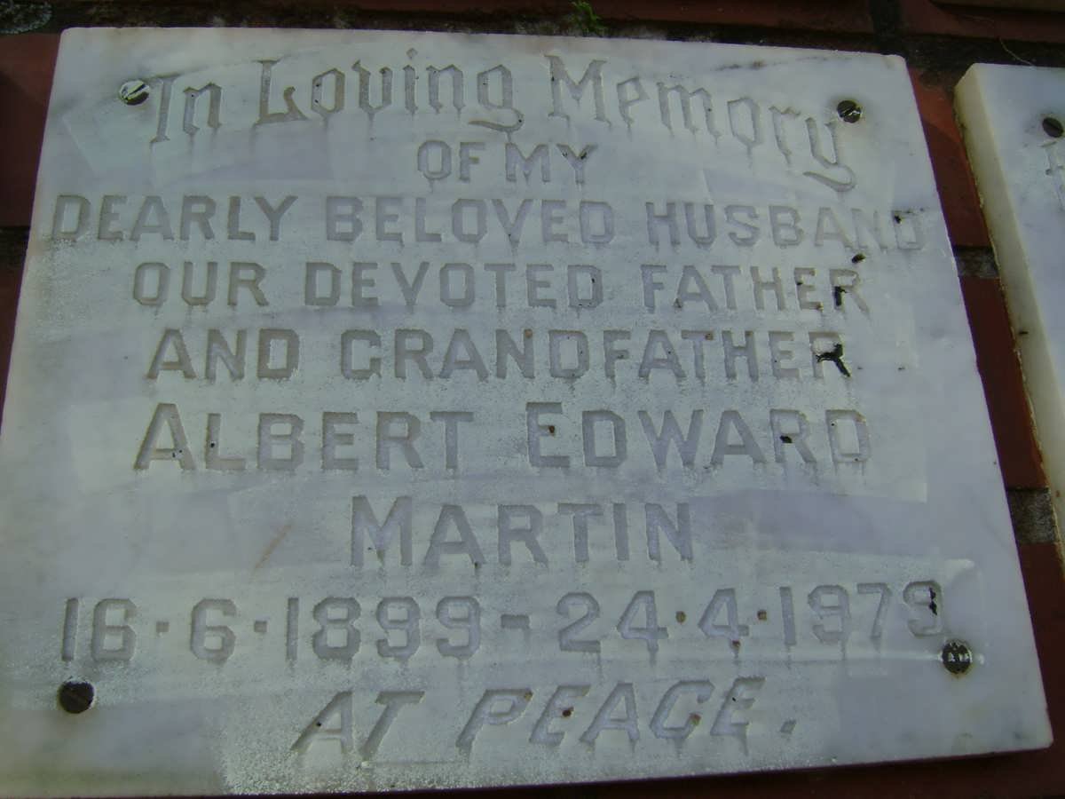 MARTIN Albert Edward 1899-1979