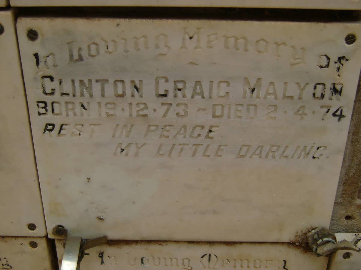 MALYON Clinton Craig 1973-1974
