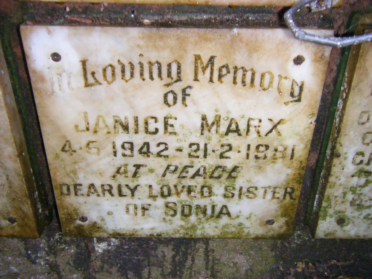 MARX Janice 1942-1981