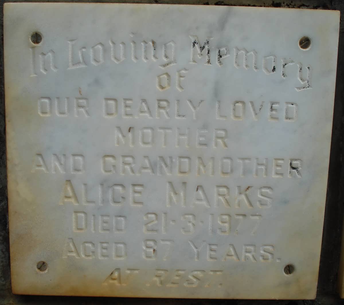 MARKS Alice -1977