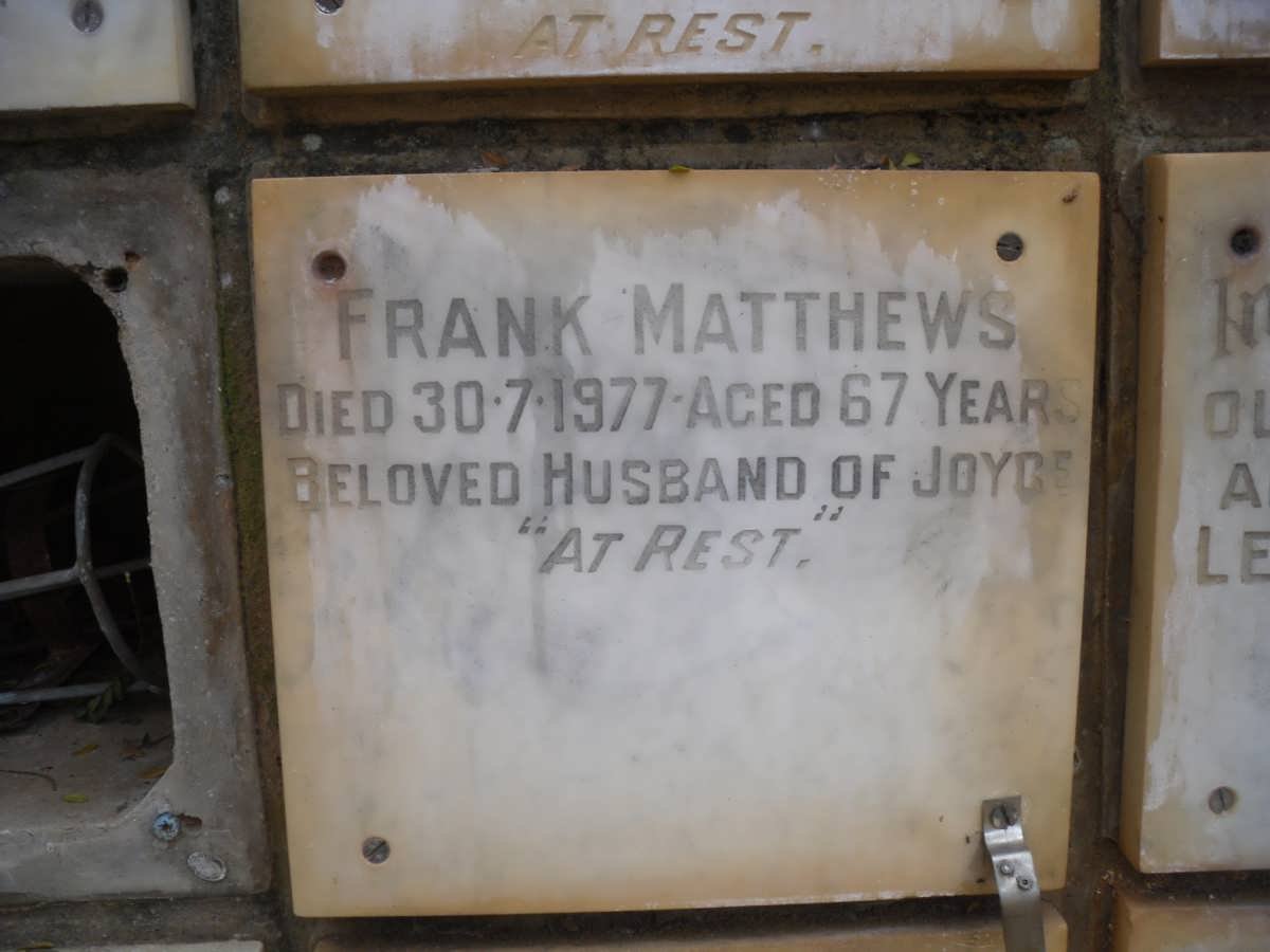MATTHEWS Frank -1977
