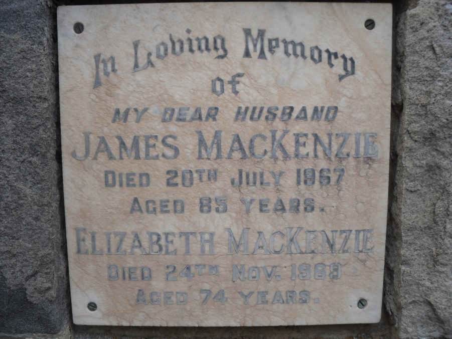 MacKENZIE James -1967 &amp; Elizabeth -1969