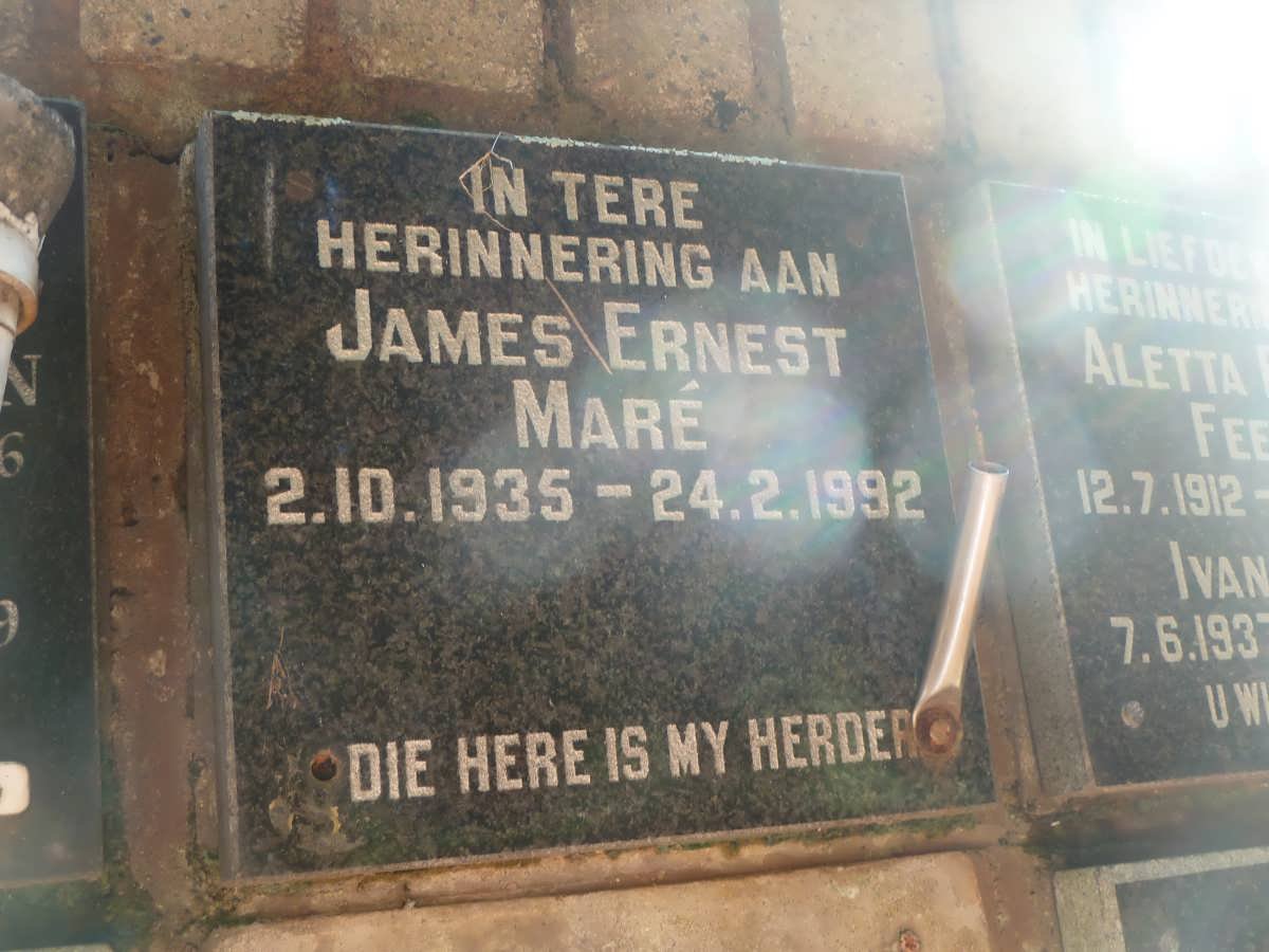 MARE James Ernest 1935-1992