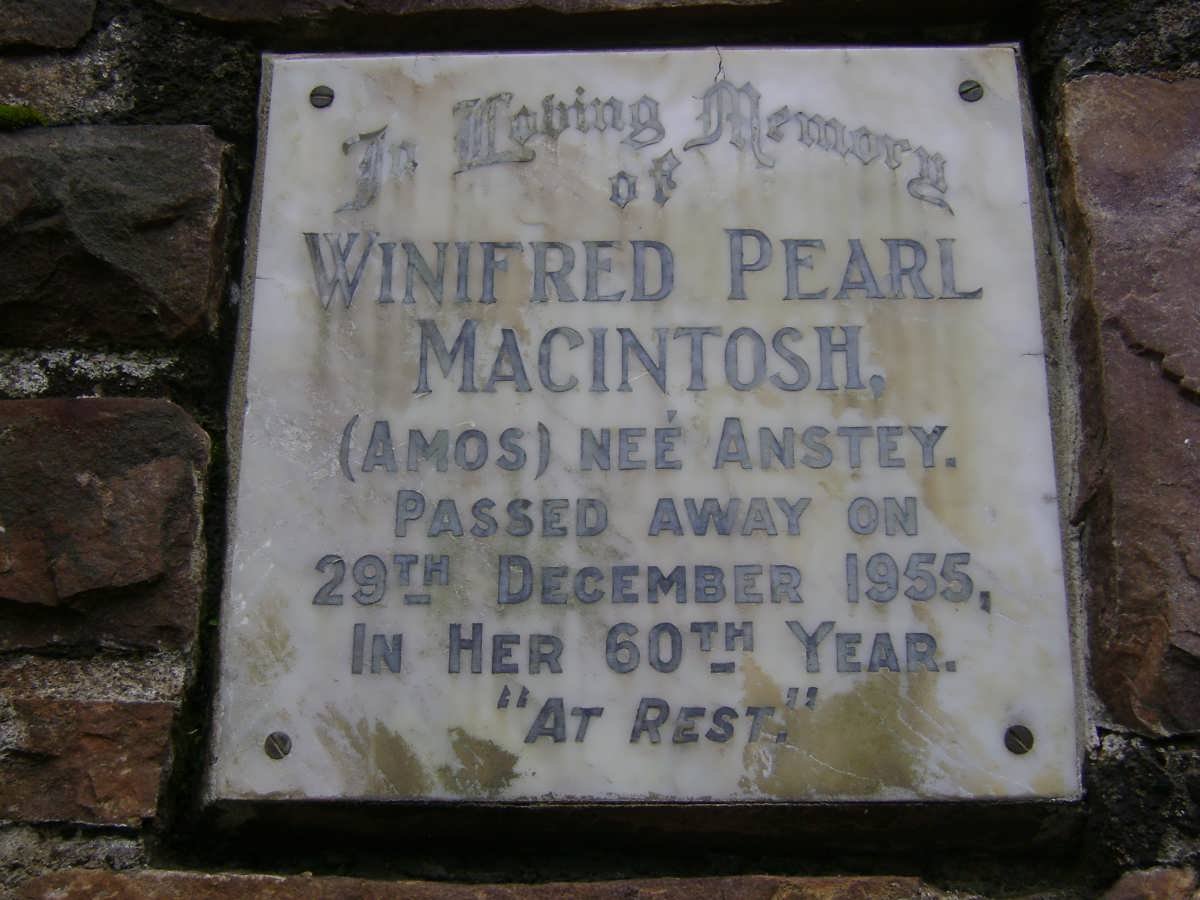 MACINTOSH Winifred Pearl nee ANSTEY -1955