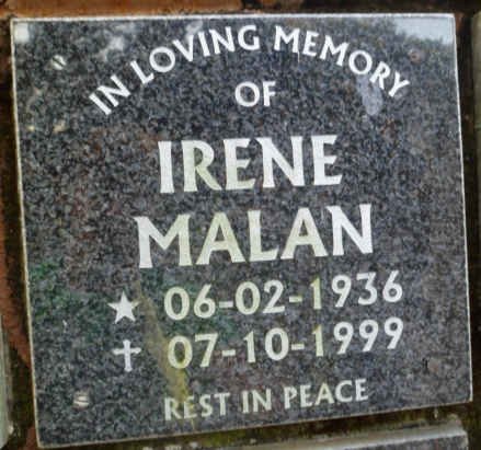 MALAN Irene 1936-1999