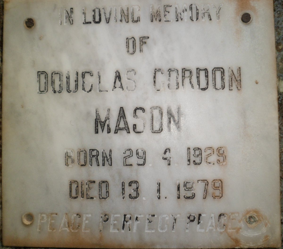 MASON Douglas Gordon 1929-1979