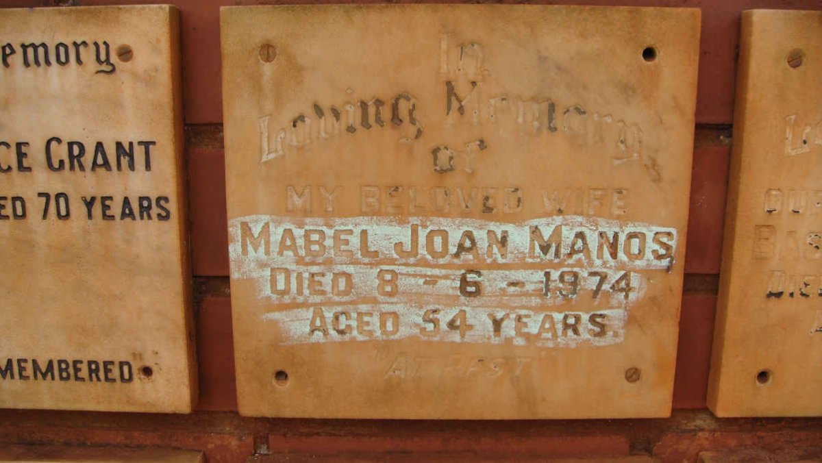 MANOS Mabel Joan -1974