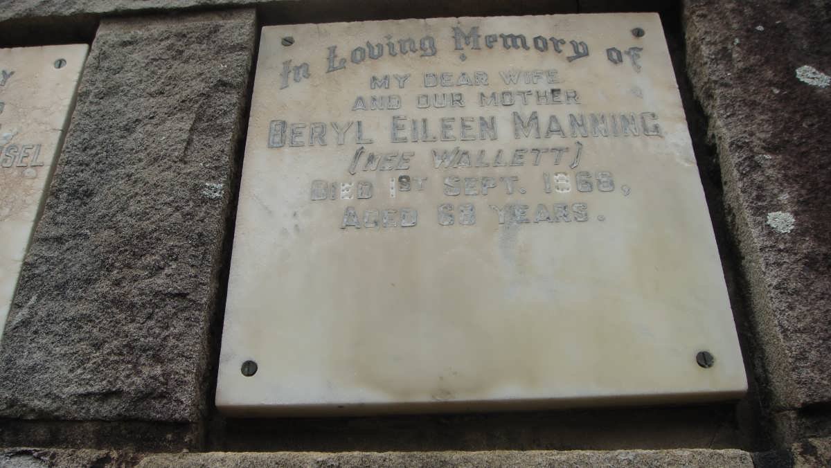 MANNING Beryl Eileen nee WALLETT -1968
