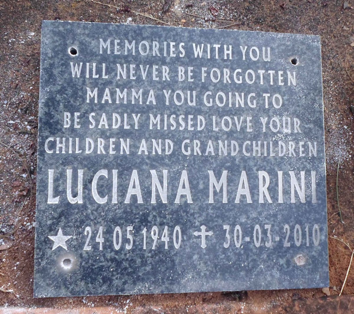 MARINI Luciana 1940-2010
