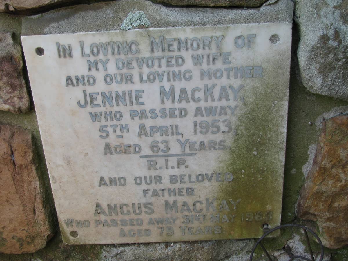 MACKAY Angus -1963 &amp; Jennie -1953