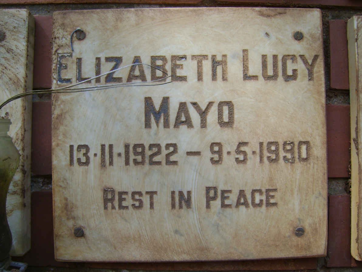 MAYO Elizabeth Lucy 1922-1990