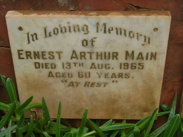 MAIN Ernest Arthur -1965