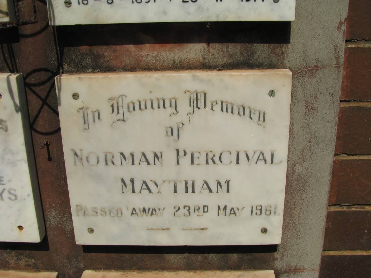 MAYTHEM Norman Percival -1961