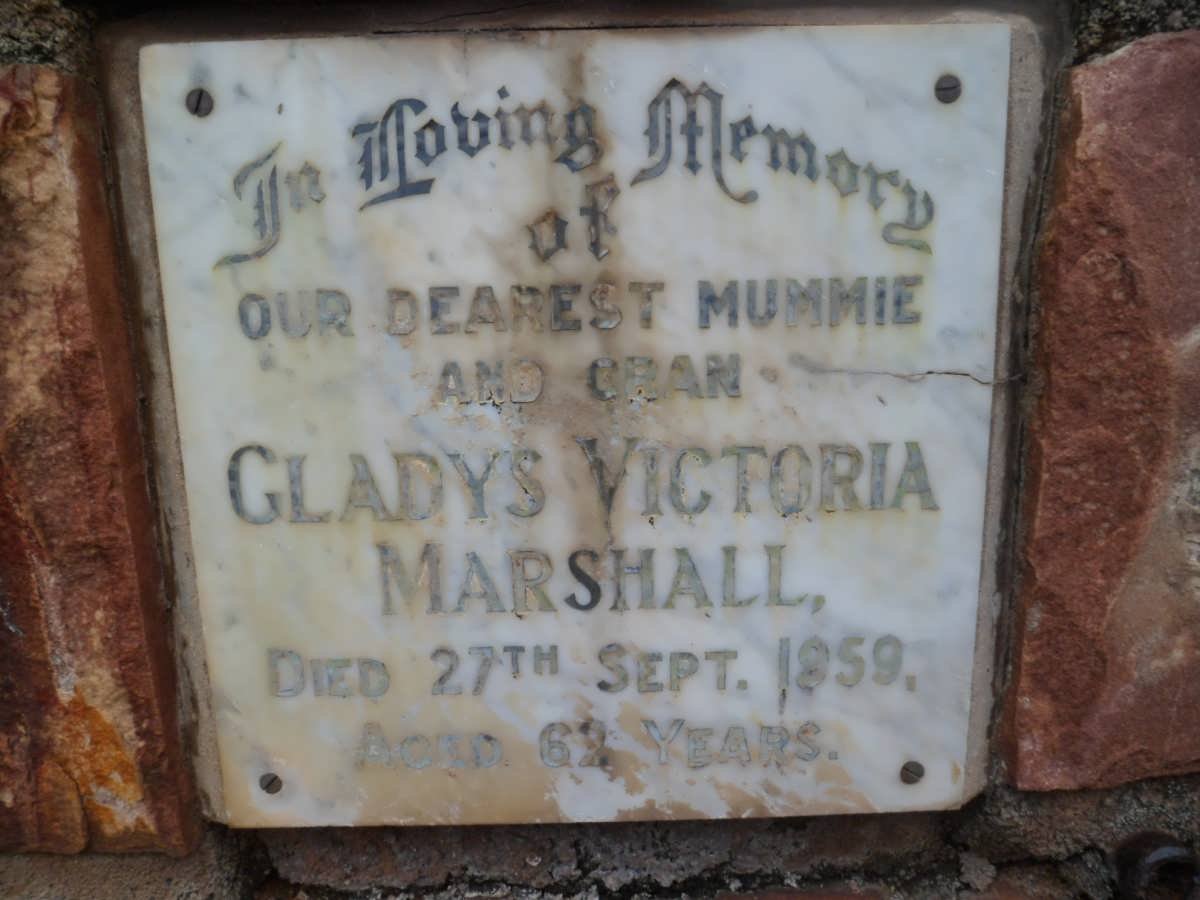 MARSHALL Gladys Victoria -1959