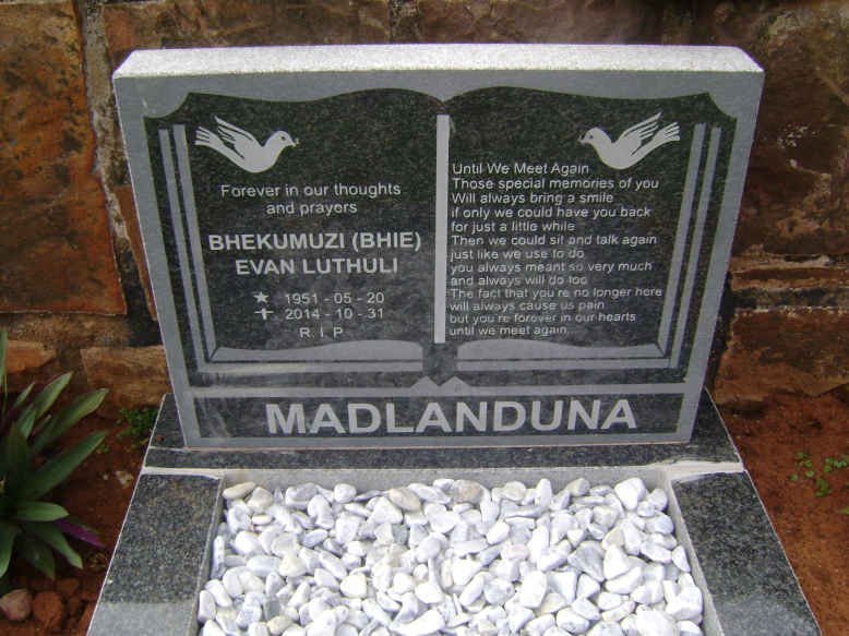 MADLANDUNA Bhekumuzi Evan Luthuli 1951-2014