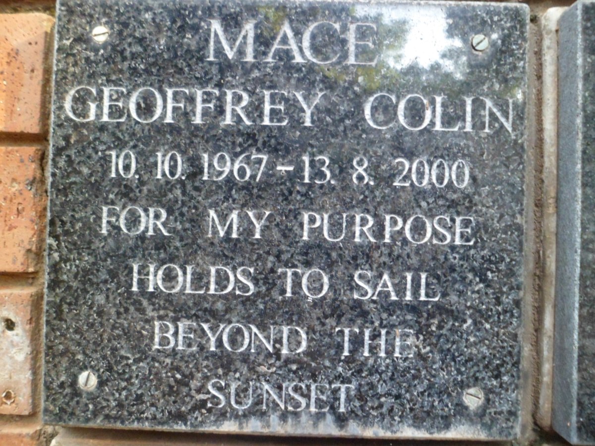 MACE Geoffrey Colin 1967-2000