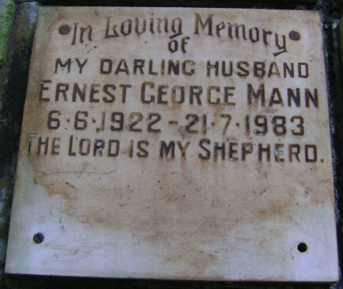 MANN Ernest George 1922-1983