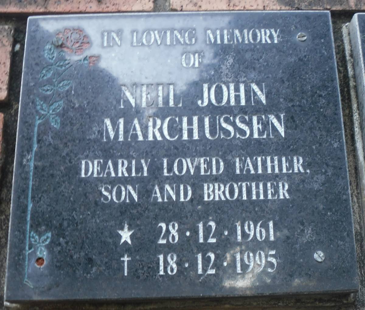 MARCHUSSEN Neil John 1961-1995
