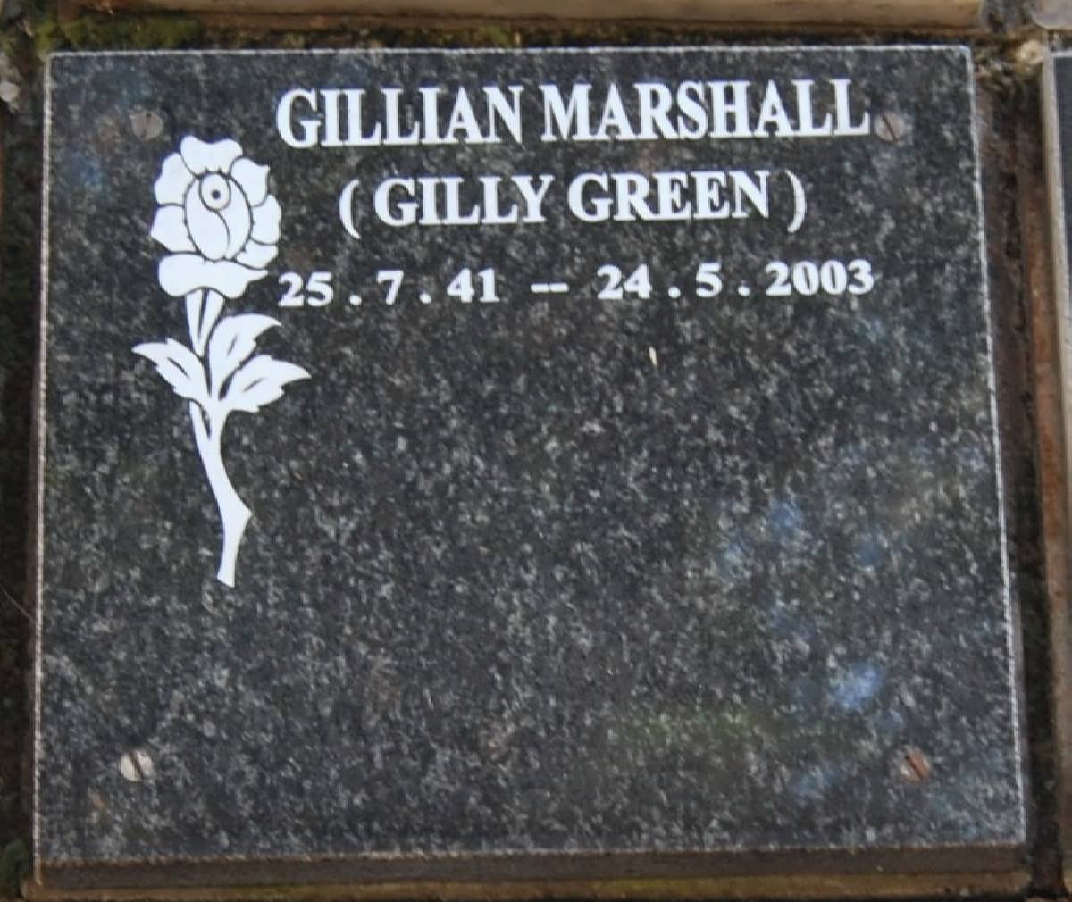 MARSHALL Gillian 1941-2003