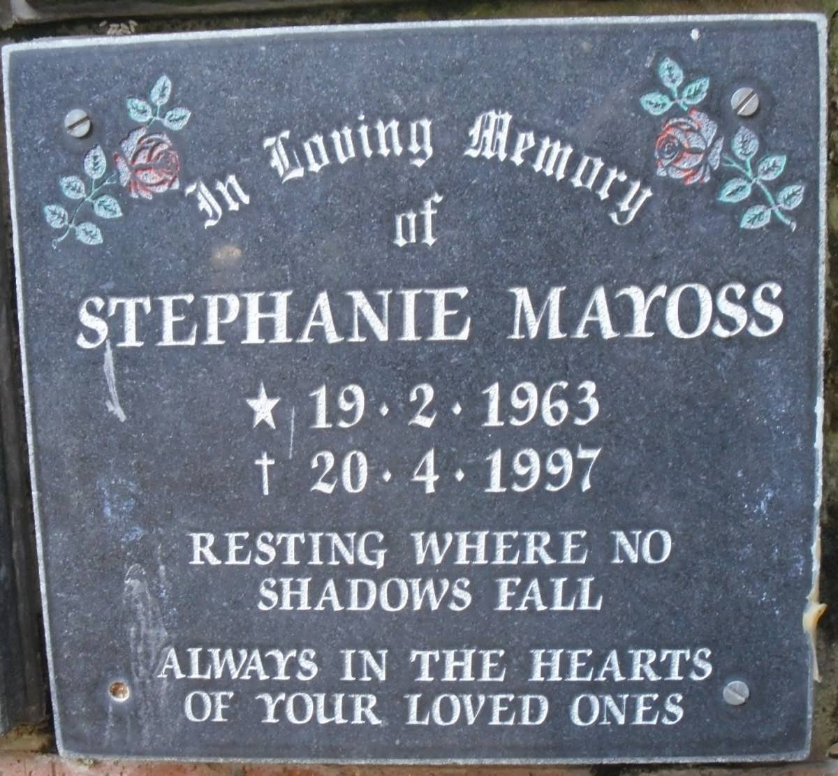 MAYOSS Stephanie 1963-1997