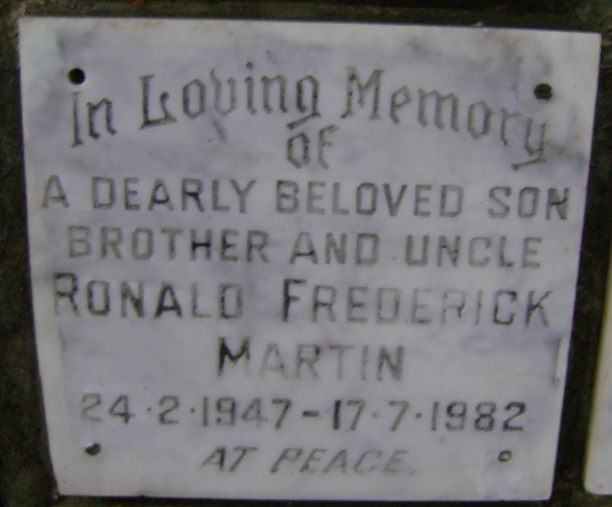 MARTIN Ronald Frederick 1947-1982