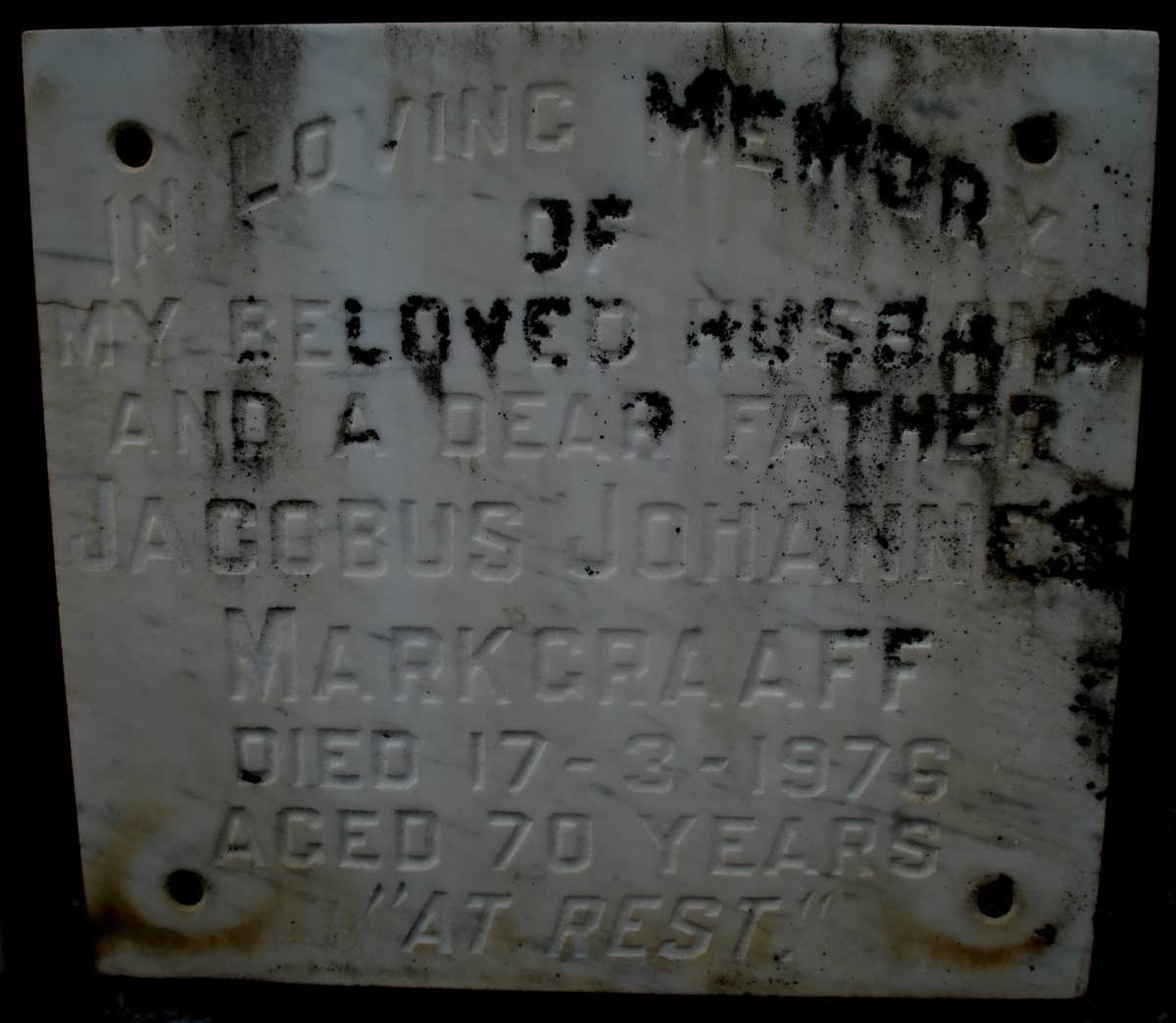 MARKGRAAFF Jacobus Johannes -1976