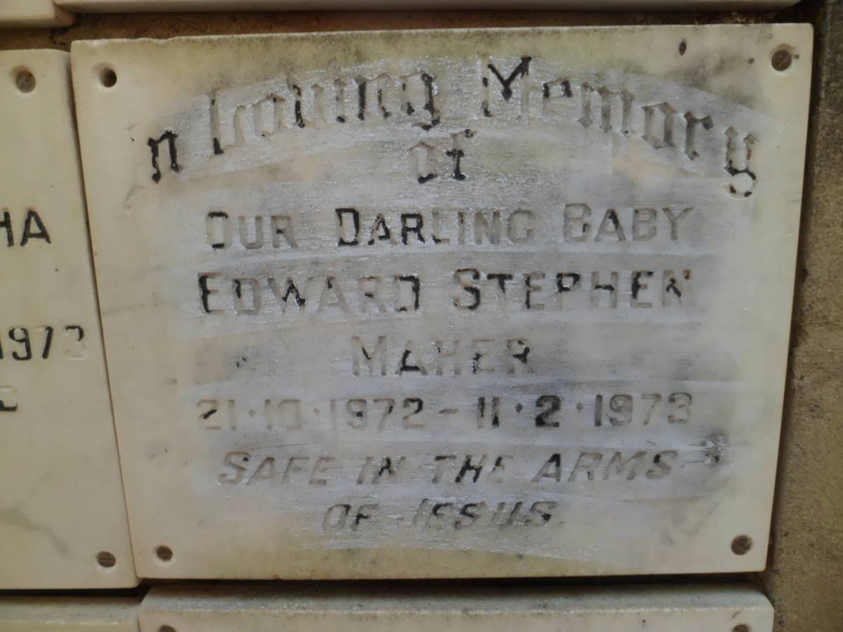 MAHER Edward Stephen 1972-1973