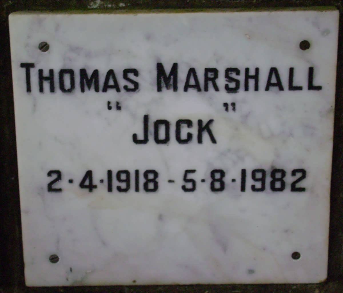 MARSHALL Thomas 1918-1982