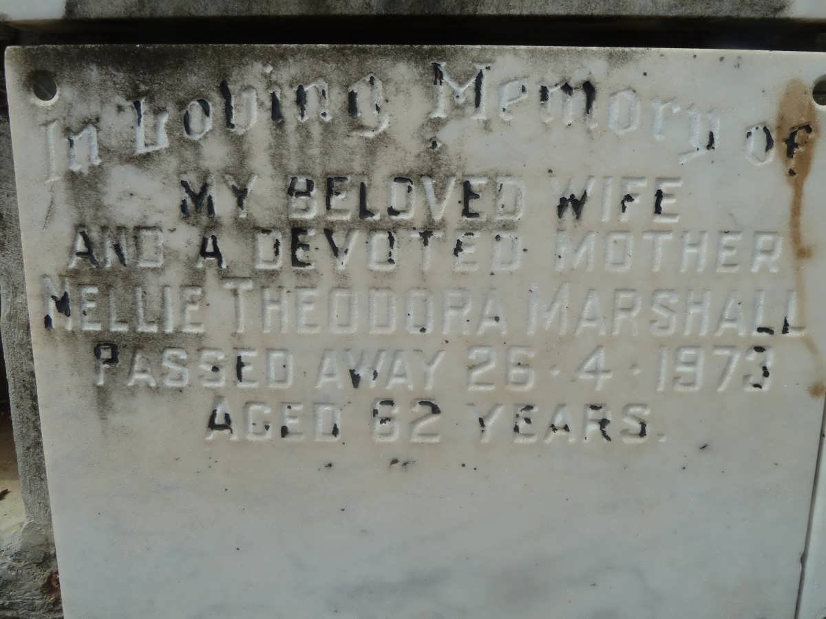 MARSHALL Nellie Theodora -1973