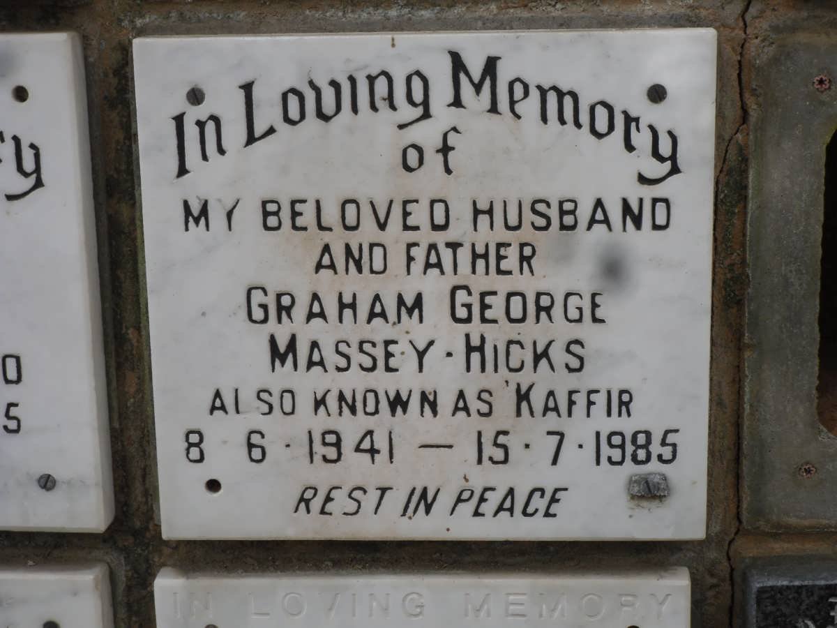 MASSEY-HICKS Graham George 1941-1985