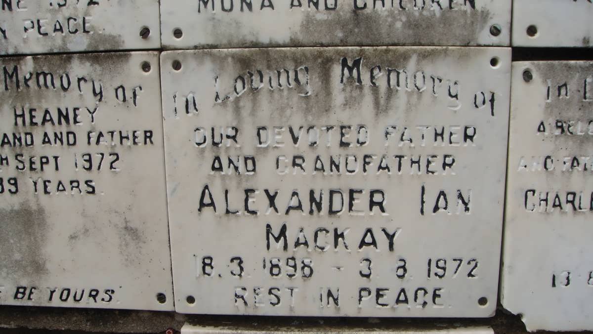 MACKAY Alexander Ian 1898-1972