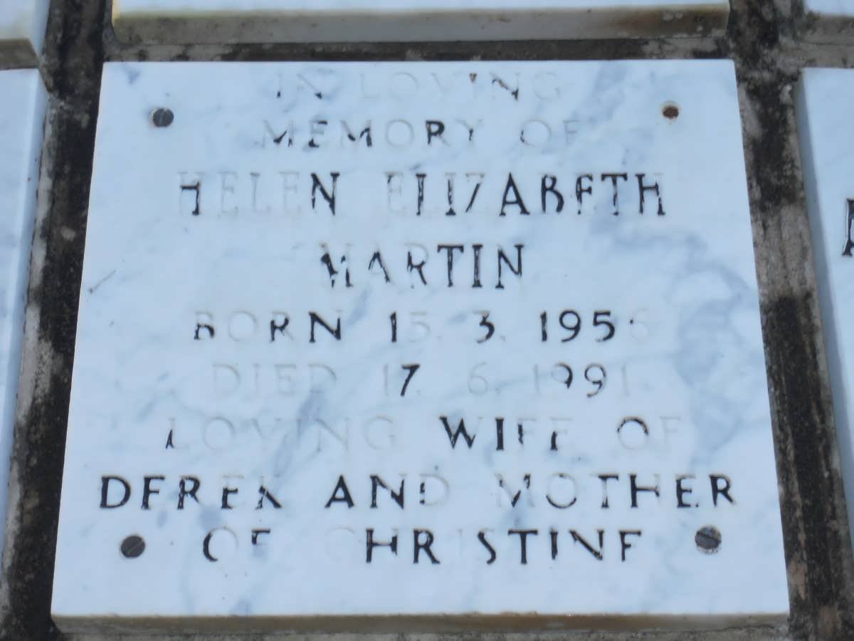 MARTIN Helen Elizabeth 1956-1991