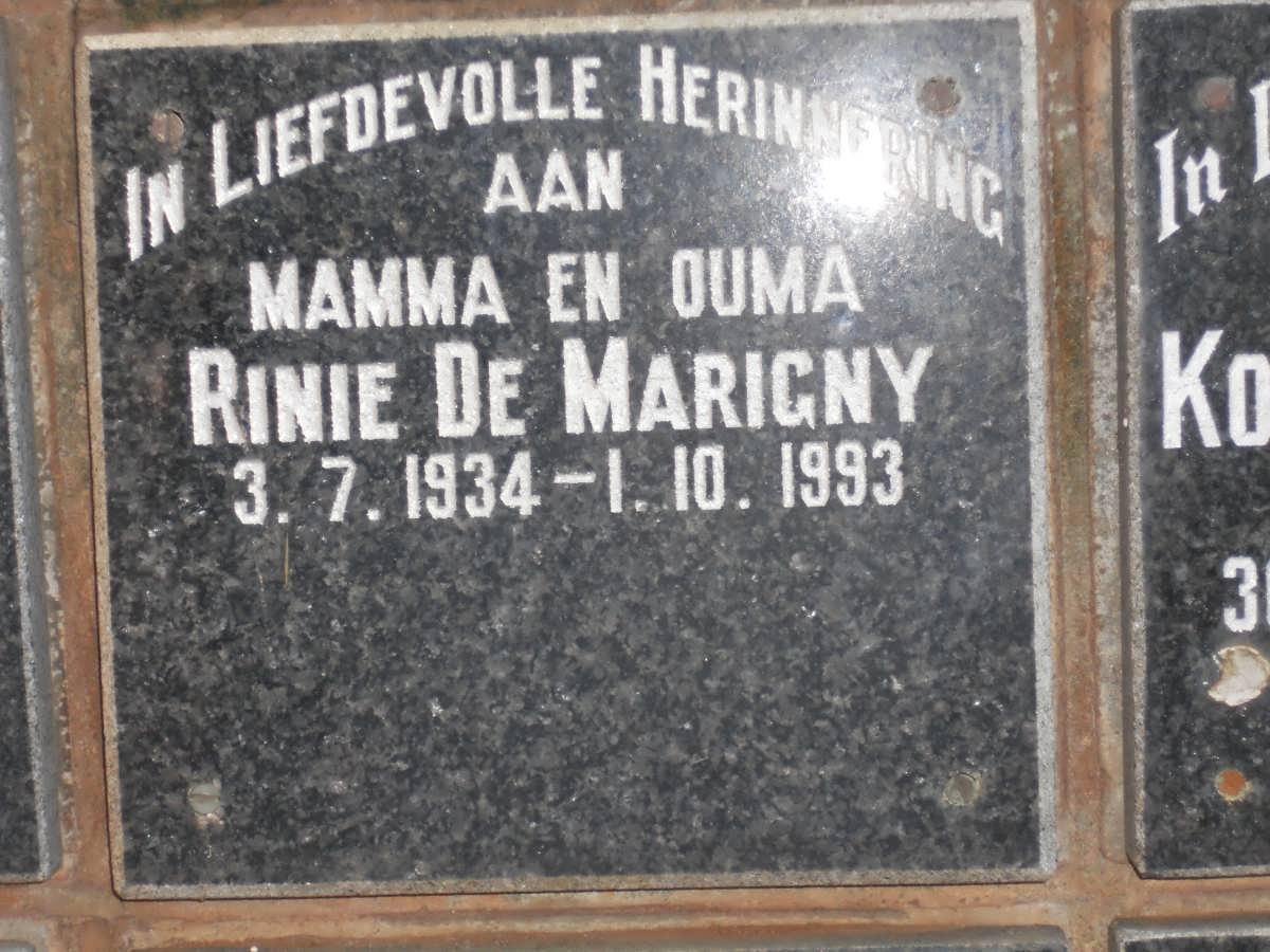 MARIGNY Rinie, de 1934-1993