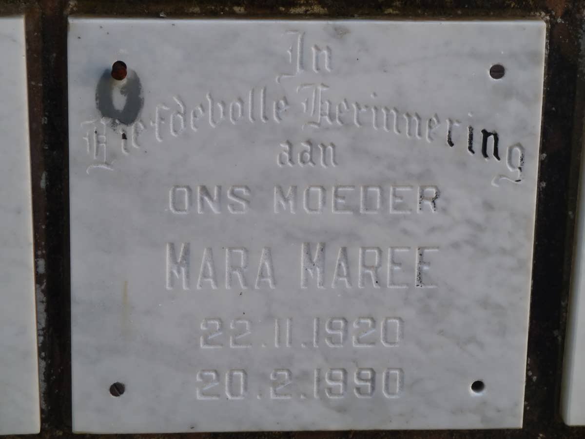 MAREE Mara 1920-1990