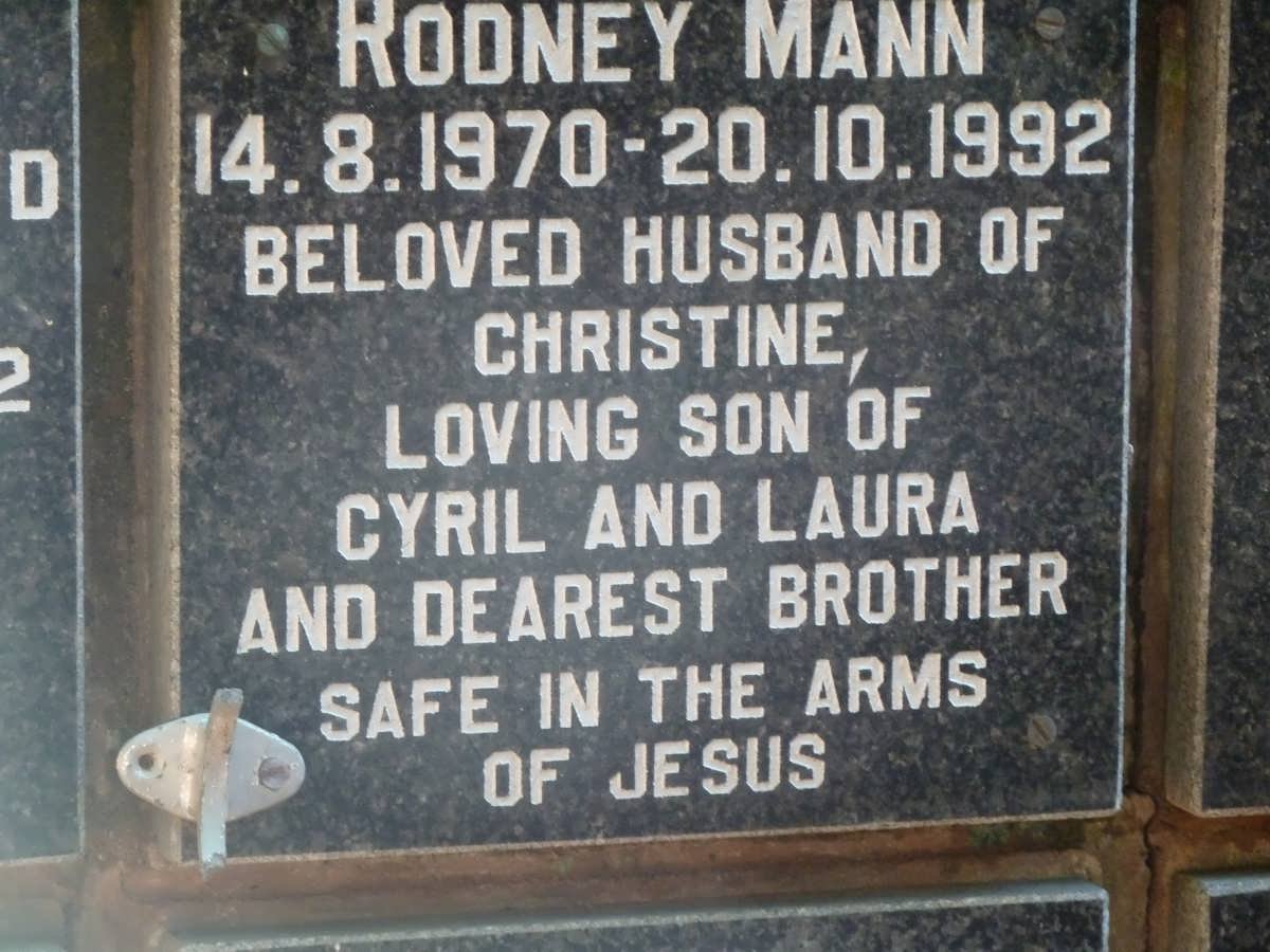 MANN Rodney 1970-1992