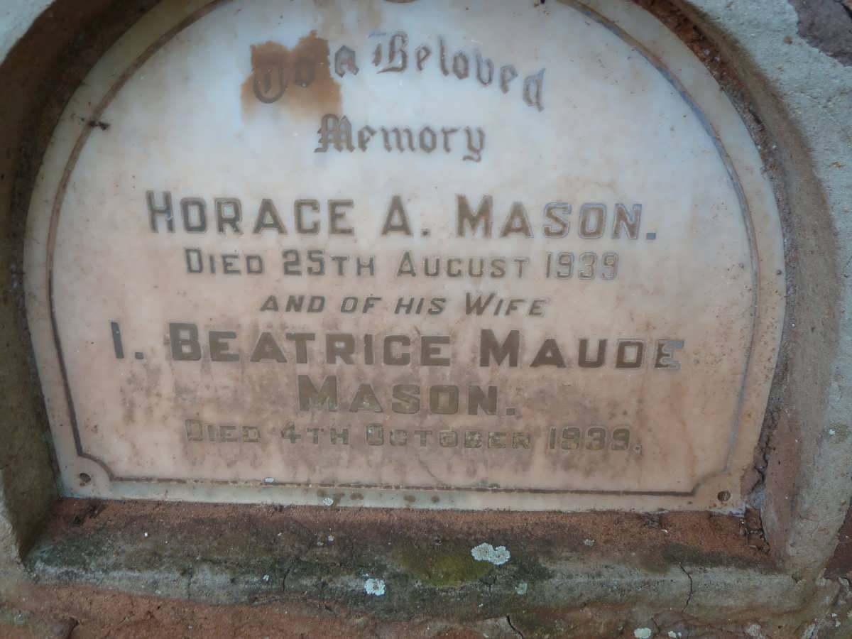 MASON Horace A. -1939 &amp; Beatrice Maud -1939