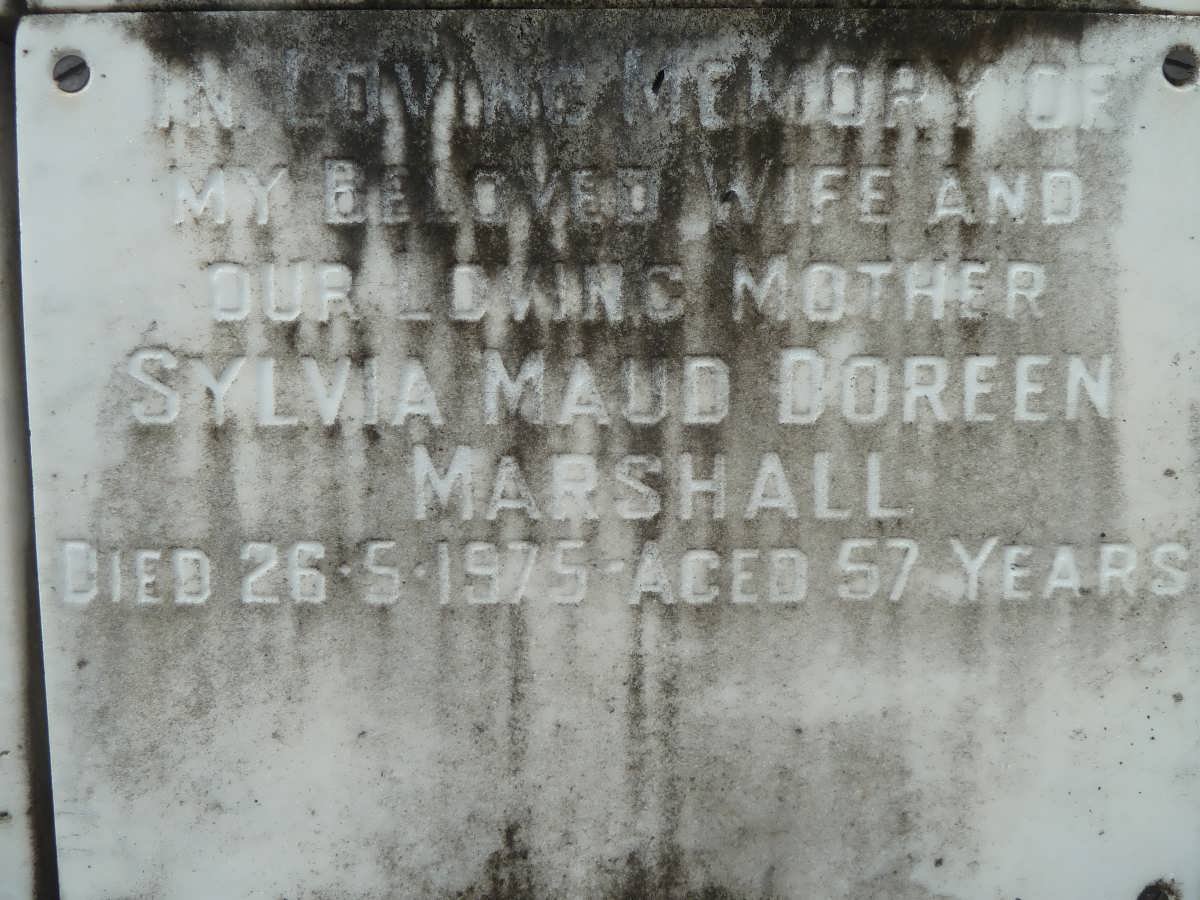 MARSHALL Sylvia Maud Doreen -1975