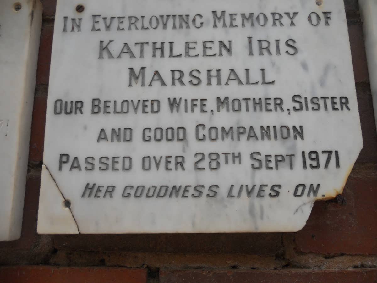 MARSHALL Kathleen Iris -1971