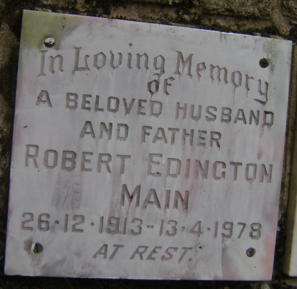 MAIN Robert Edington 1913-1978