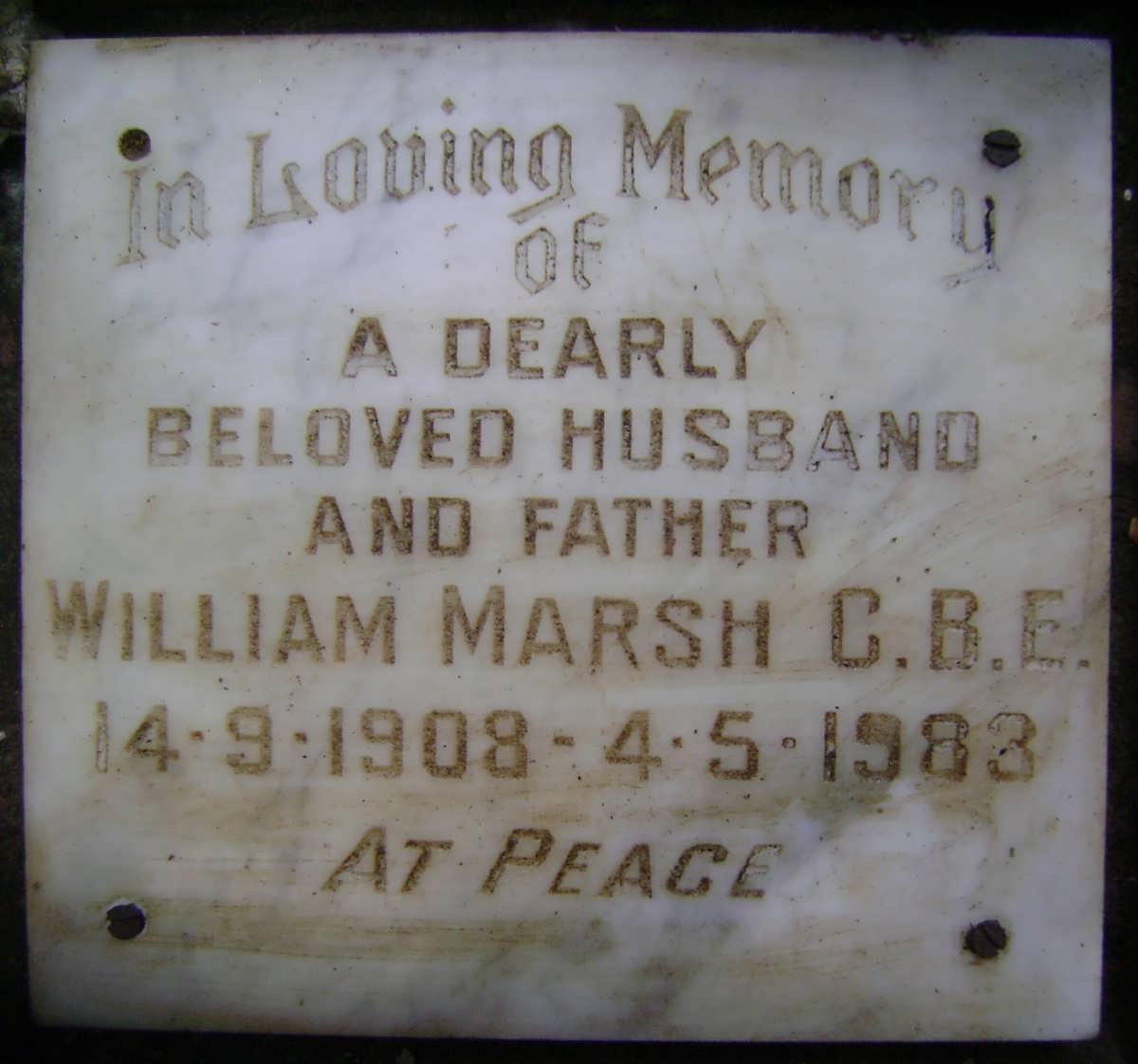 MARSH William 1908-1983